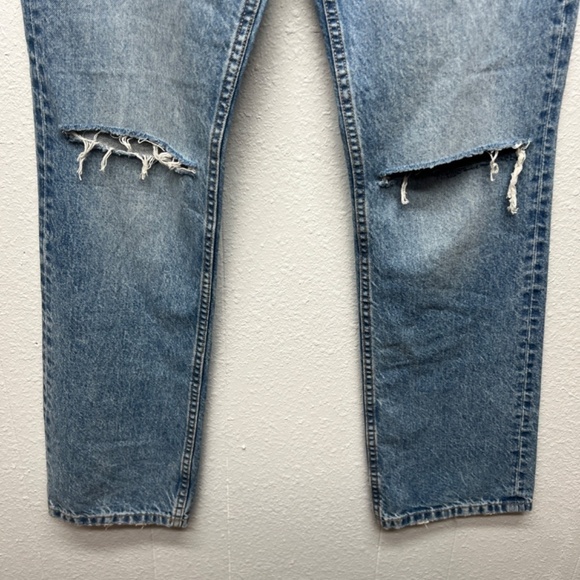 ASOS High Rise Distressed Medium Wash 5-Pocket Cotton Denim Jeans Womens 28/32 - Picture 5 of 12